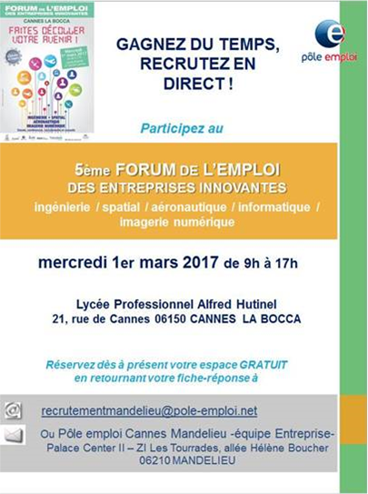 Forum de l’emploi des entreprises innovantes